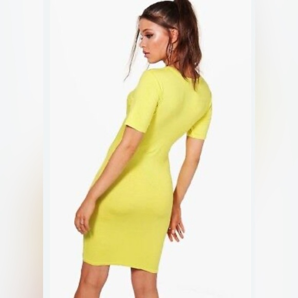 Aritzia Wilfred Free Mara Dress Highlighter Yellow Size XXS Mini Dress - Picture 1 of 13